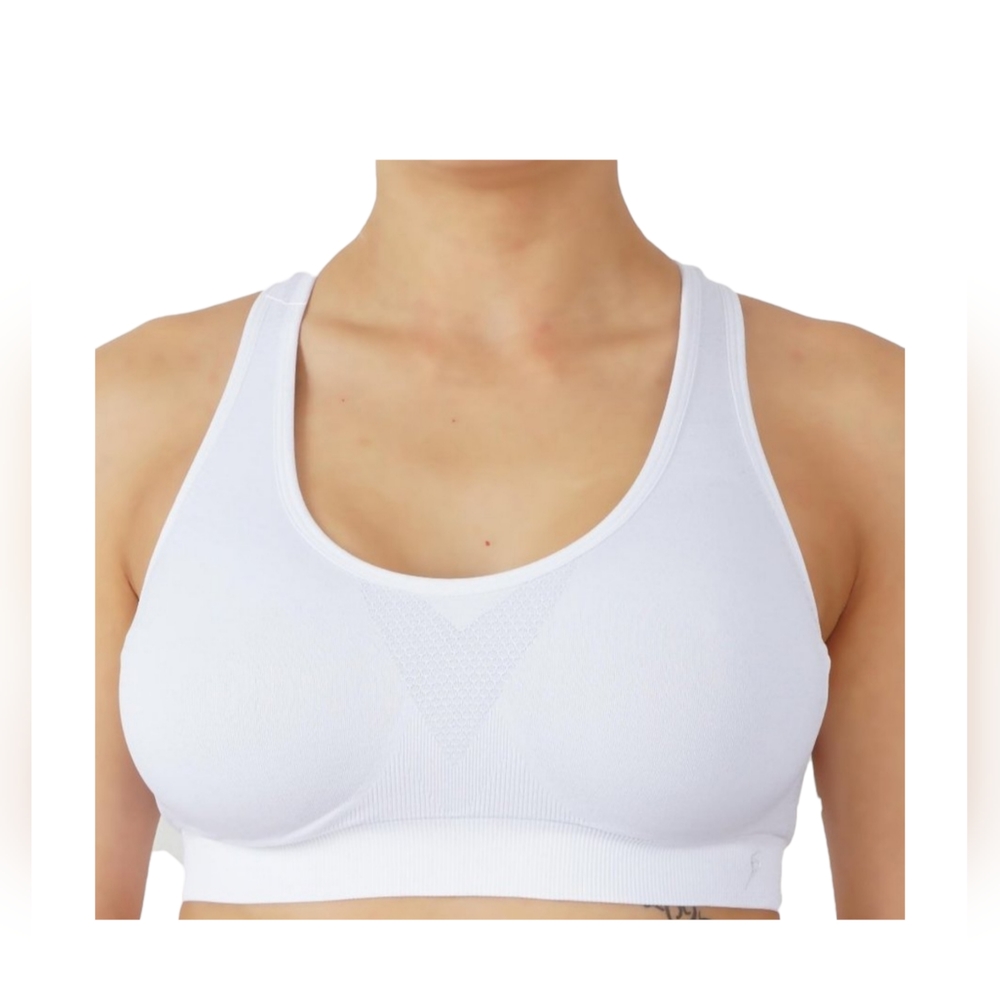 White Racerback Sports Bra S/M